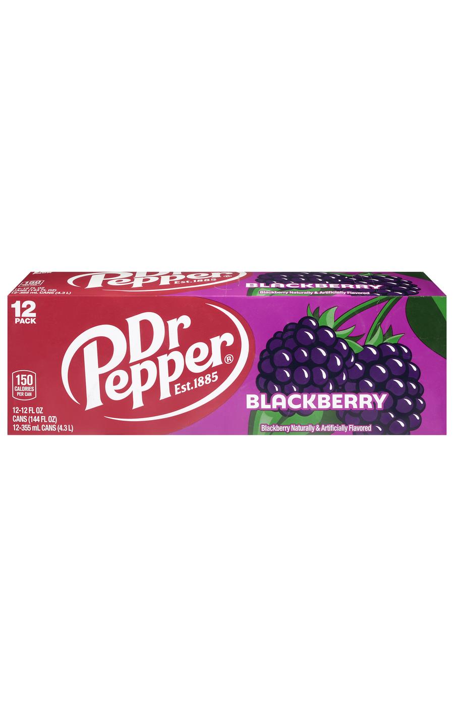 Dr Pepper Blackberry Soda 12 pk Cans; image 9 of 9