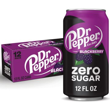 Dr Pepper Blackberry Zero Sugar Soda 12 pk Cans