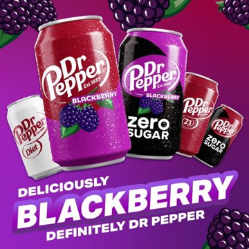Dr Pepper Blackberry Zero Sugar Soda 12 pk Cans
