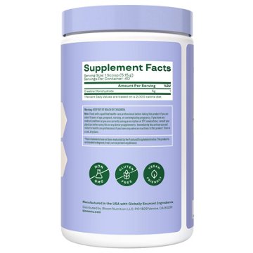 Bloom Creatine Monohydrate - Unflavored