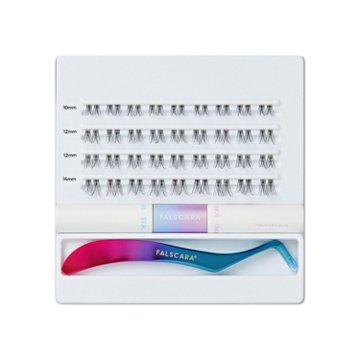 KISS Falscara Clear Band Lashes Starter Kit - Feathery & Wispy, 10-14mm Multipack