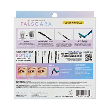KISS Falscara Ultra Natural Lashes Starter Kit - Light & Airy Wisps, 10-14mm Multipack