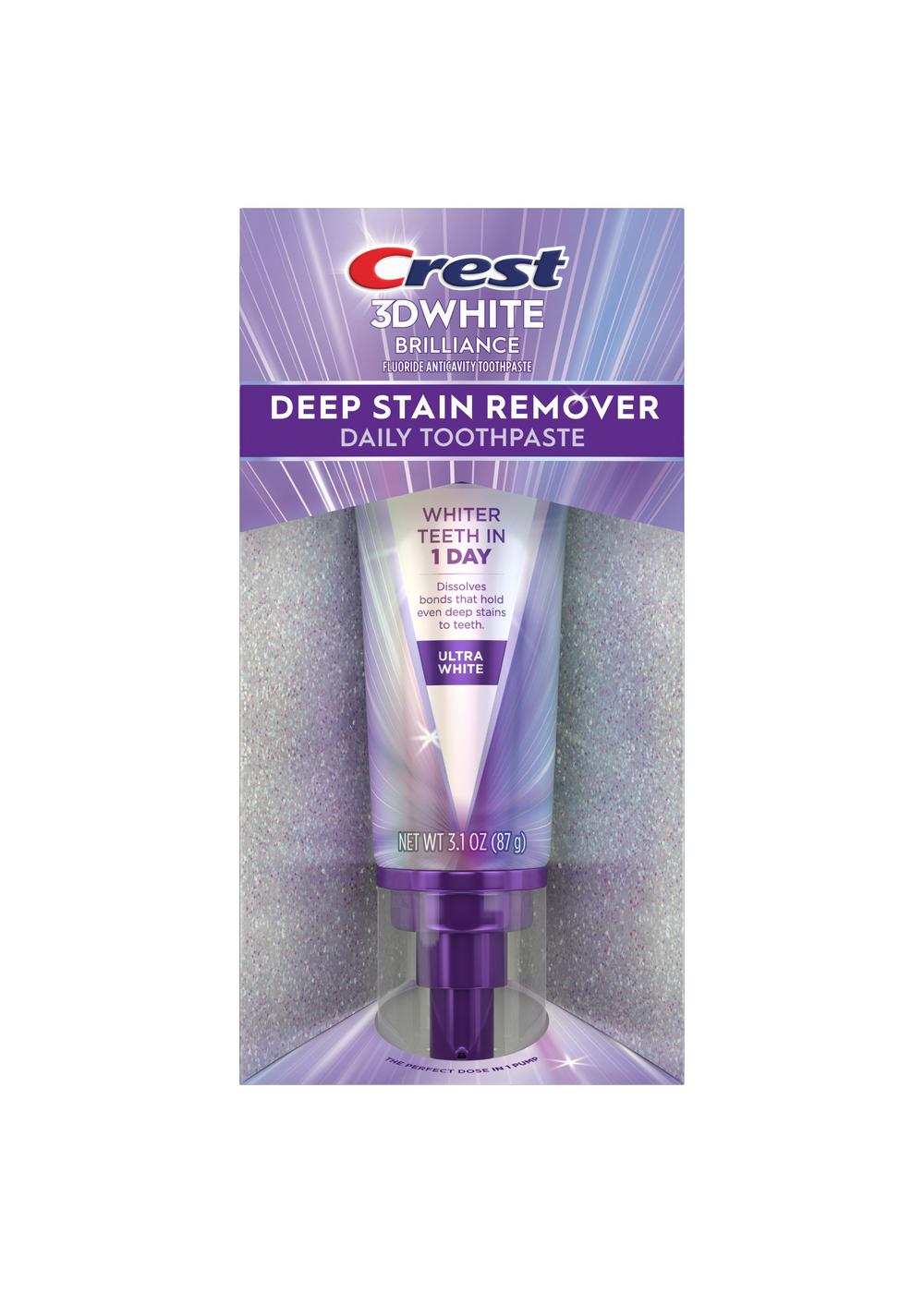 Crest 3D White Deep Stain Remover Toothpaste Ultra White; image 1 of 3