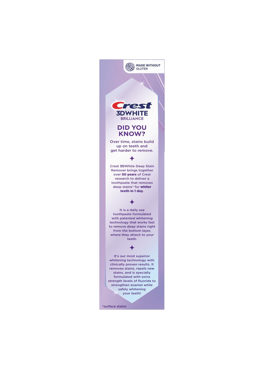 Crest 3D White Deep Stain Remover Toothpaste Ultra White; image 3 of 10
