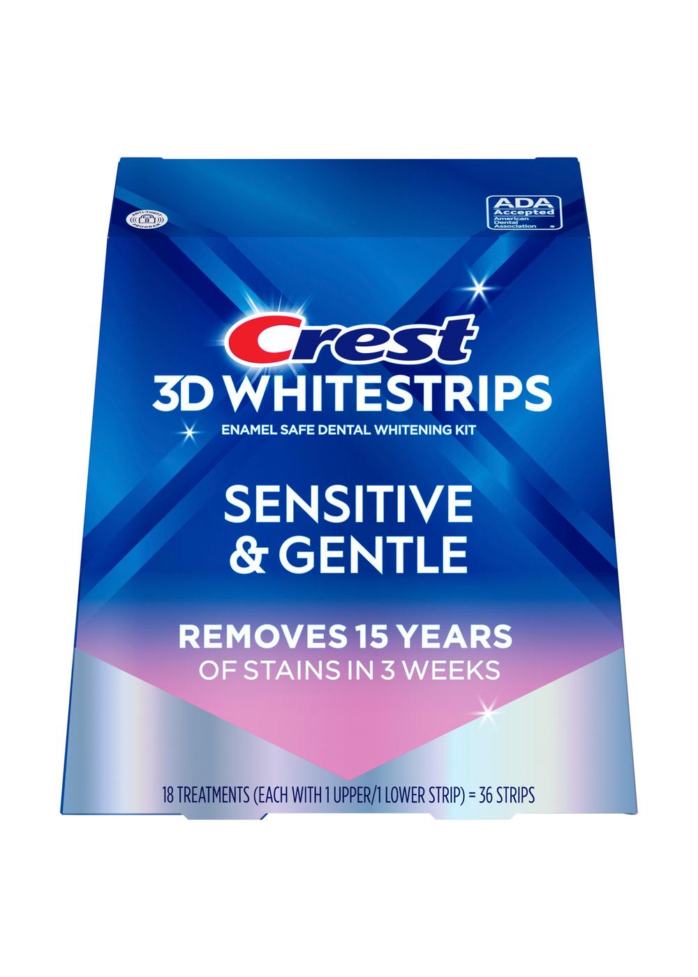 Crest 3D White Sensitive & Gentle Whitestrips; image 1 of 3