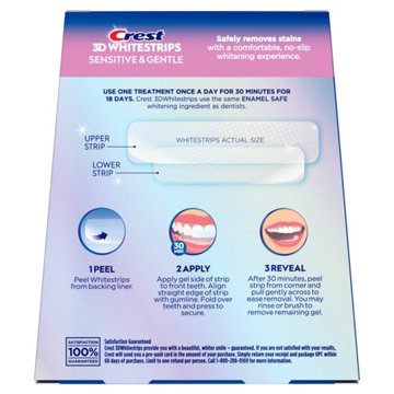Crest 3D White Sensitive & Gentle Whitestrips, 18 ct