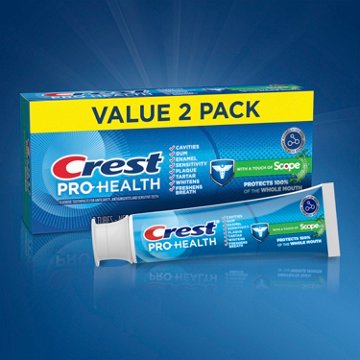 Crest Pro-Health Toothpaste Plus Scope, 4.3 oz Tubes