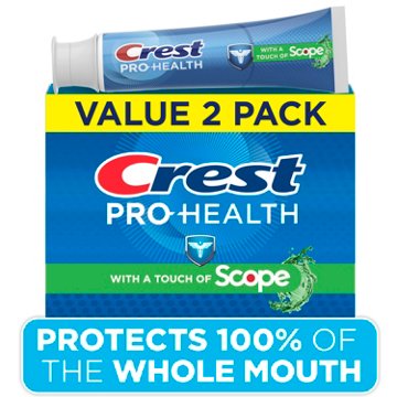 Crest Pro-Health Toothpaste Plus Scope, 4.3 oz Tubes