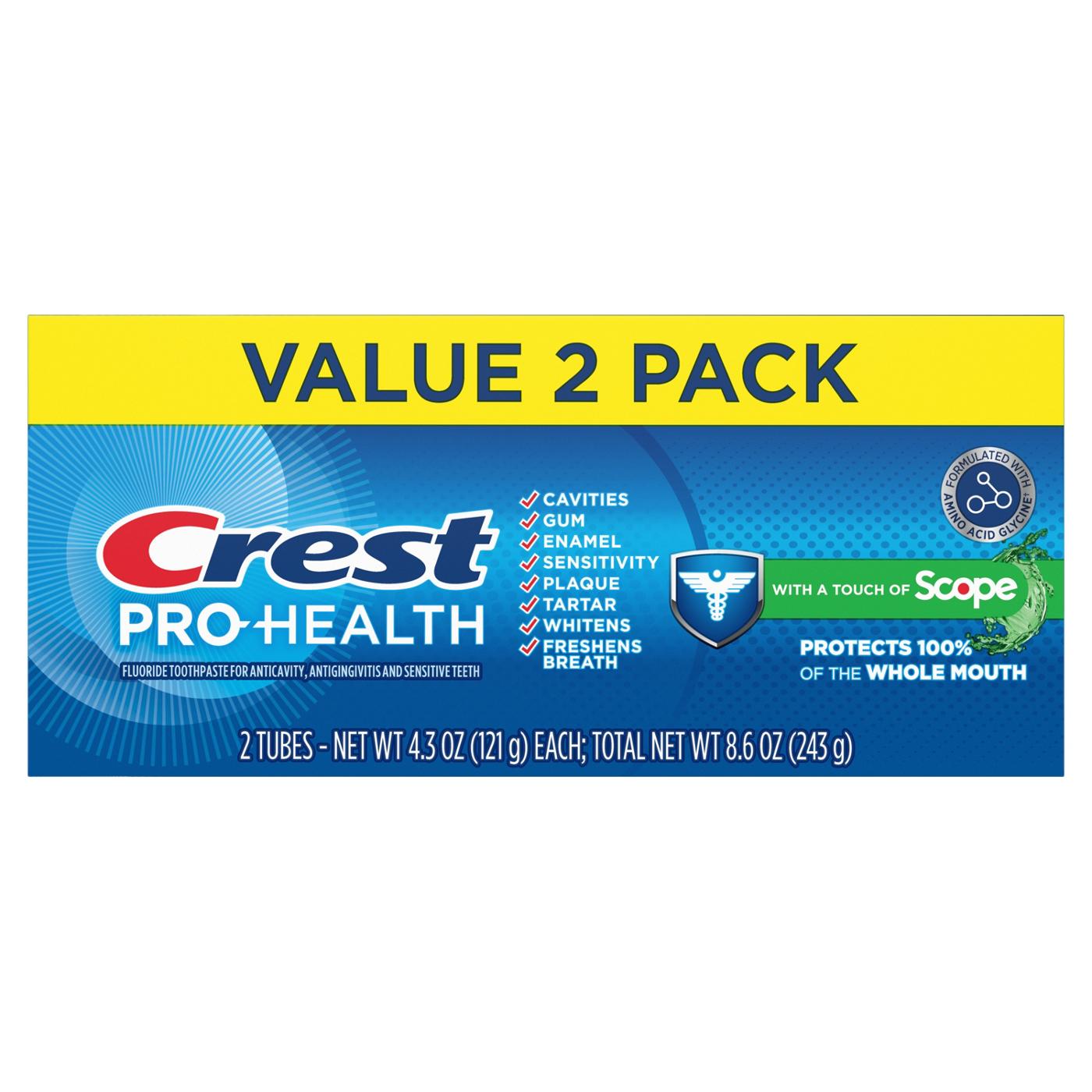 Crest Pro-Health Toothpaste Plus Scope, 4.3oz 2 Pk; image 9 of 10
