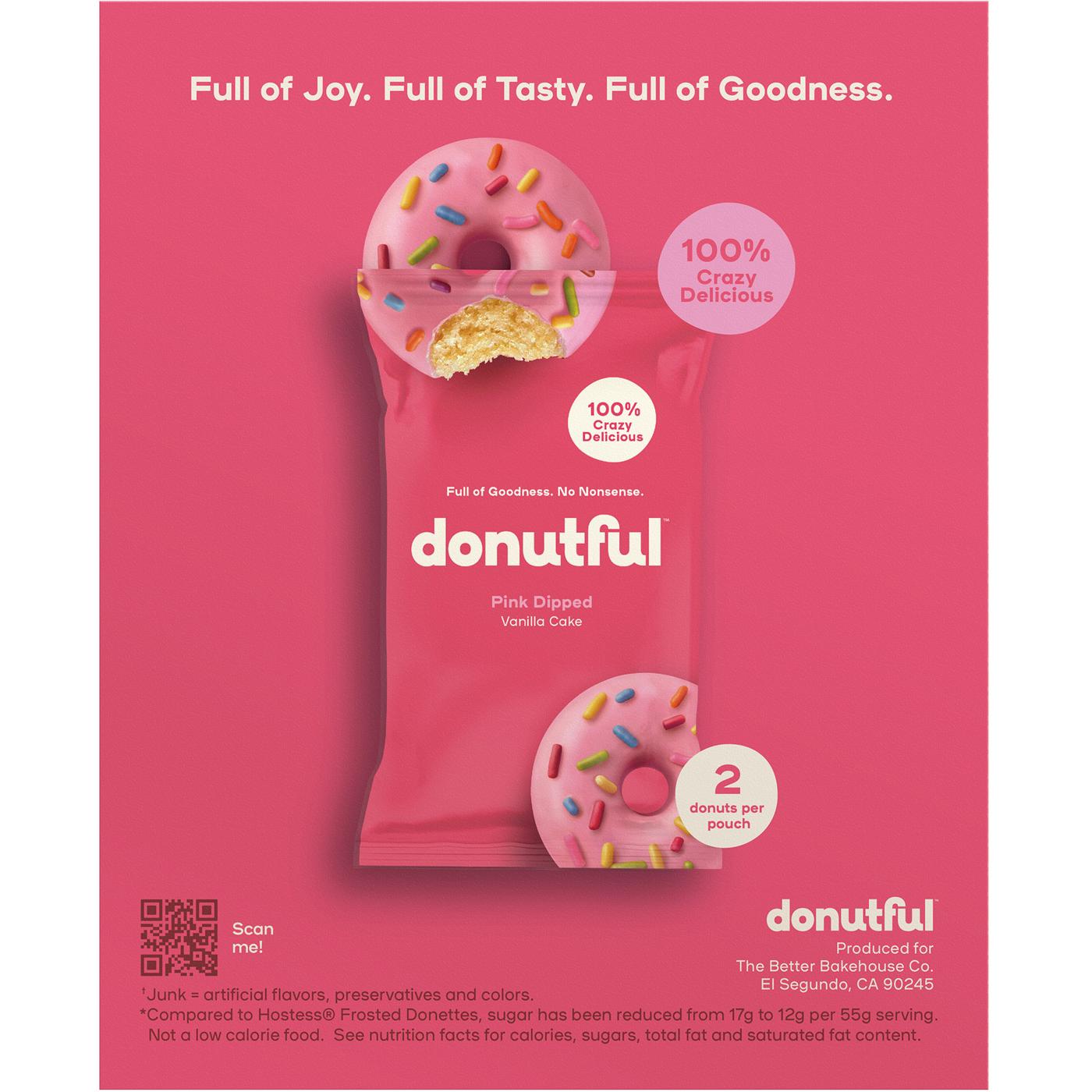 Donutful Pink Dipped Mini Donuts Pouches; image 2 of 2