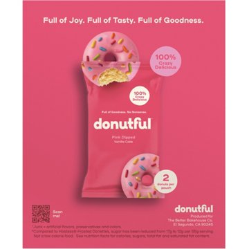 Donutful Pink Dipped Mini Donuts Pouches, 5 ct