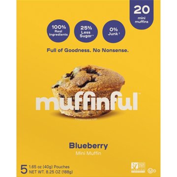 Muffinful Mini Blueberry Muffins Pouches, 5 ct