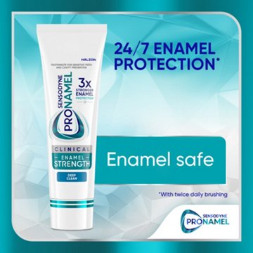 Sensodyne Pronamel Clinical Enamel Strength Toothpaste, Deep Clean, 3.4 oz
