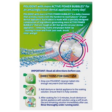 Polident 3 Minute Antibacterial Dental Appliance Cleanser Tablets, 90 ct