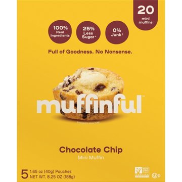 Muffinful Chocolate Chip Mini Muffins Pouches, 5 ct