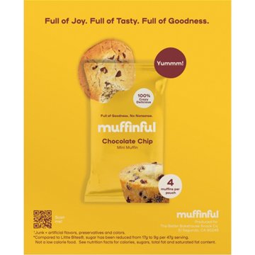 Muffinful Chocolate Chip Mini Muffins Pouches, 5 ct