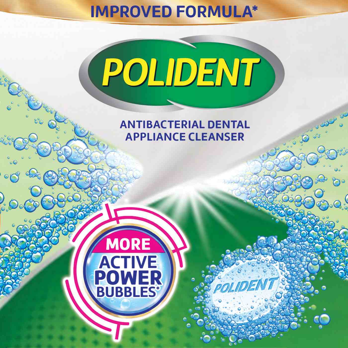 Polident Overnight Whitening Antibacterial Dental Appliance Cleanser Tablets; image 5 of 6