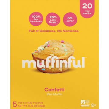 Muffinful Confetti Mini Muffins Pouches, 5 ct