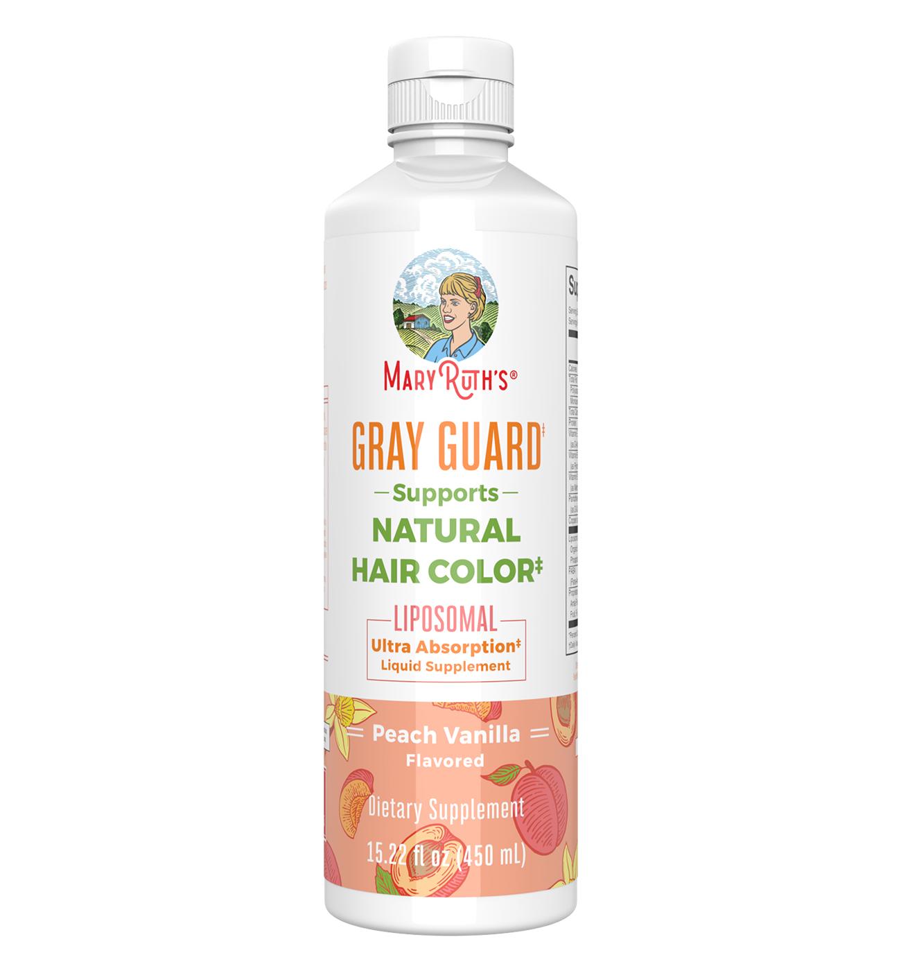 liposomal glutathione grey hair Mary Ruth's Gray Guard Natural Hair Color Liposomal Liquid Supplement