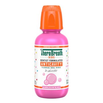 Therabreath For Kids Anti Cavity Oral Rinse Bubblegum, 10 oz