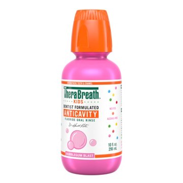 Therabreath For Kids Anti Cavity Oral Rinse Bubblegum, 10 oz