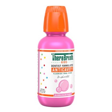 Therabreath For Kids Anti Cavity Oral Rinse Bubblegum, 10 oz
