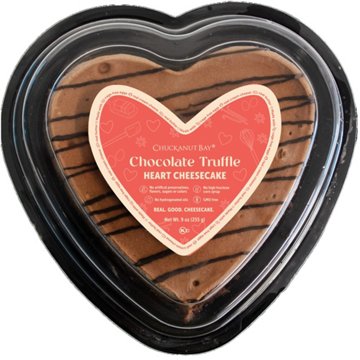 Chuckanut Bay Chocolate Truffle Heart Cheesecake, 9 oz