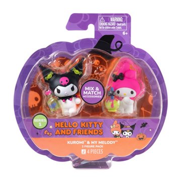 Hello Kitty Kuromi & My Melody Halloween 2 Figure Pack, 2"