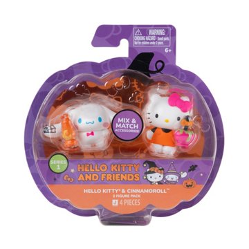 Hello Kitty & Cinnamoroll Halloween 2 Figure Pack, 2"