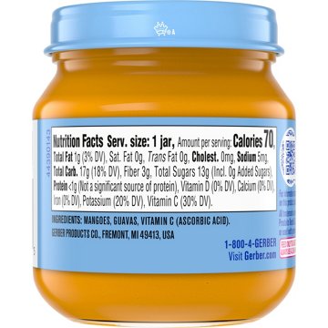Gerber Stage 2 Baby Food - Mango Guava, 4 oz