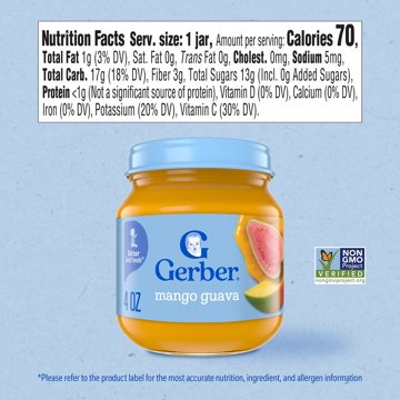 Gerber Stage 2 Baby Food - Mango Guava, 4 oz