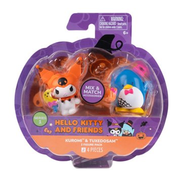 Hello Kitty Kuromi & Tuxedosam Halloween 2 Figure Pack, 2"
