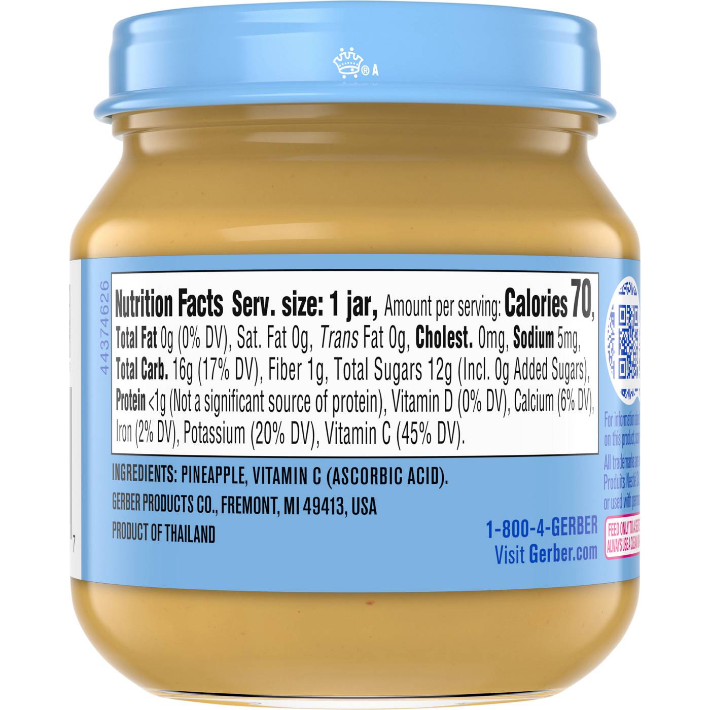 Gerber Stage 2 Baby Food - Pineapple; image 2 of 3