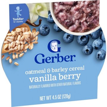 Gerber Oatmeal & Barley - Vanilla Berry Cereal