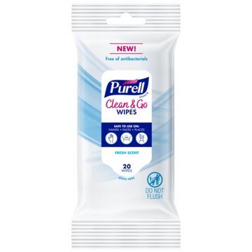 Purell Clean & Go Sanitizing Wipes - Fresh Scent, 20 ct