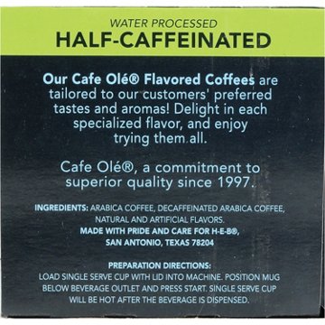 CAFE Olé by H-E-B Half Caffeinated Texas Pecan Medium Roast Single Serve Pods