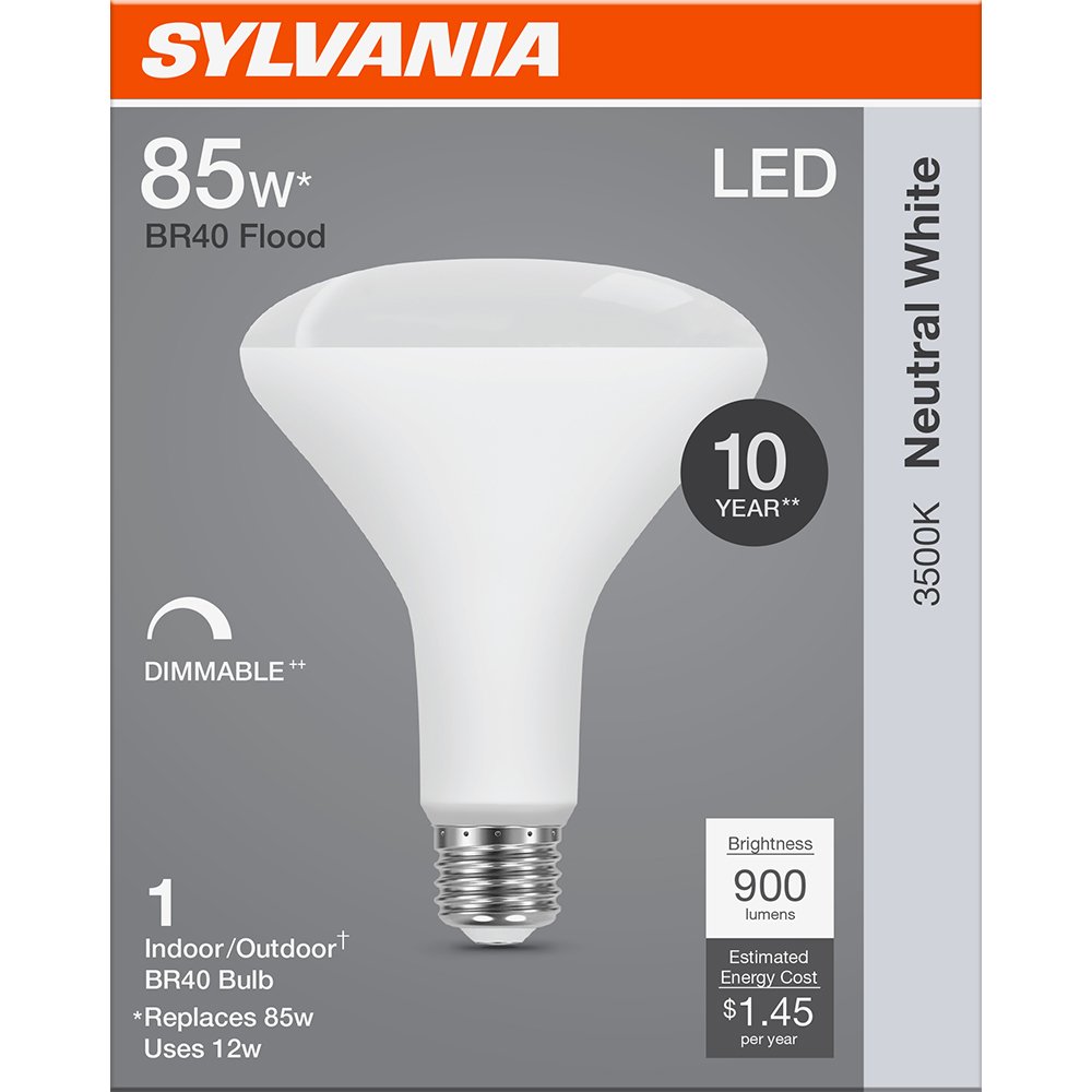 SYLVANIA BR40 85 Watt LED Neutral White Dimmable Bulb - Shop Light ...