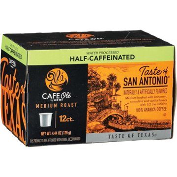 CAFE Olé by H-E-B Half Caffeinated Taste of San Antonio Medium Roast Single Serve Pods