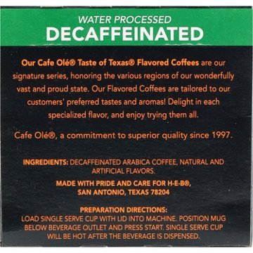 CAFE Olé by H-E-B Decaf Hub City Blend Medium Roast Single Serve Pods