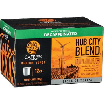 CAFE Olé by H-E-B Decaf Hub City Blend Medium Roast Single Serve Pods