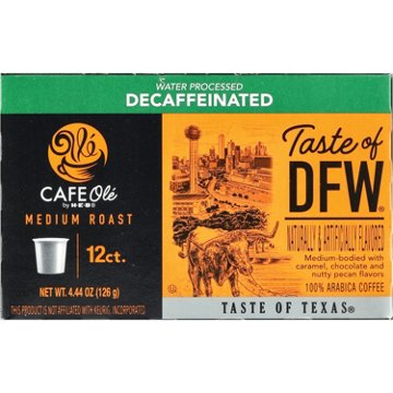 CAFE Olé by H-E-B Decaf Taste Of DFW Medium Roast Single Serve Pods