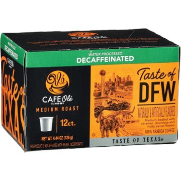 CAFE Olé by H-E-B Decaf Taste Of DFW Medium Roast Single Serve Pods