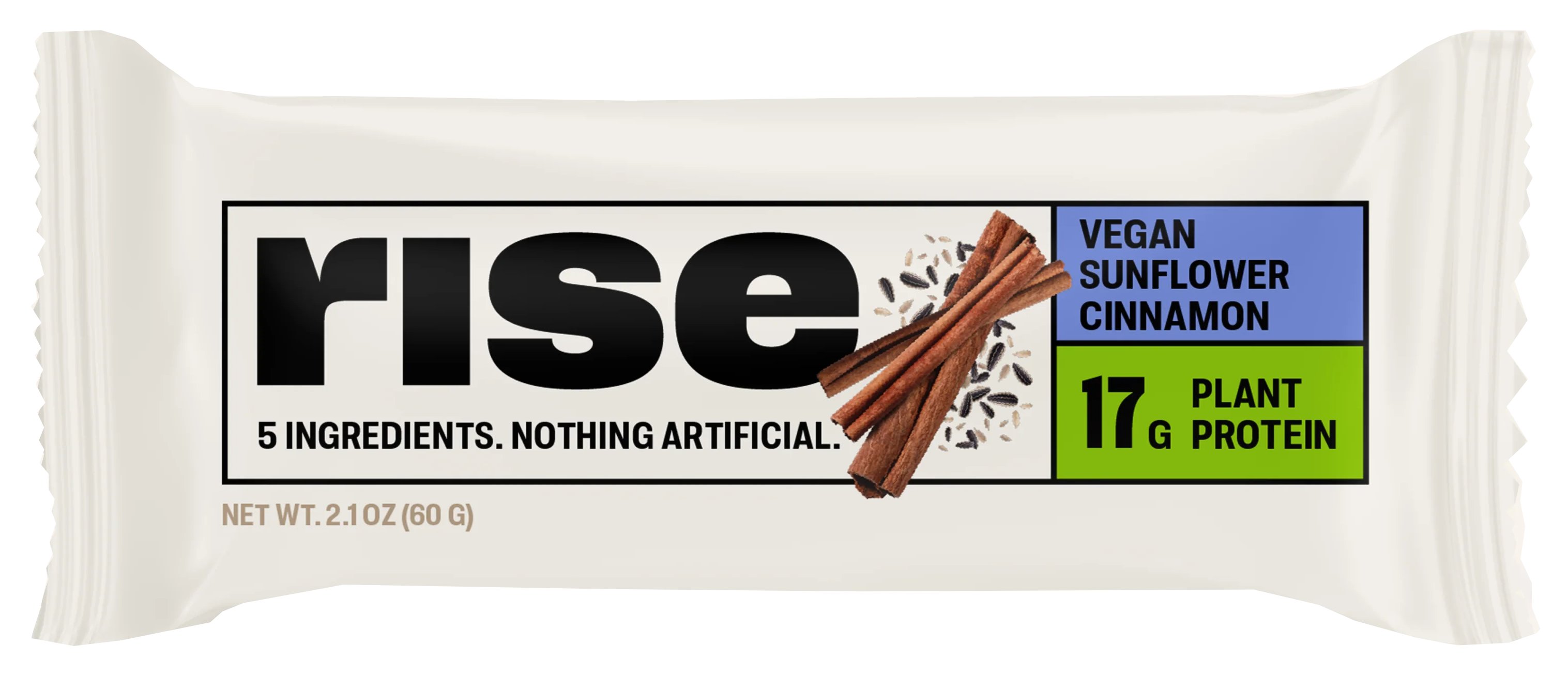 Rise Vegan Sunflower Cinnamon 17g Protein Bar, 2.1 oz | Central Market ...