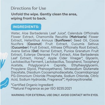 The Honey Pot Travel Size Sensitive Intimate Wipes, 15 ct