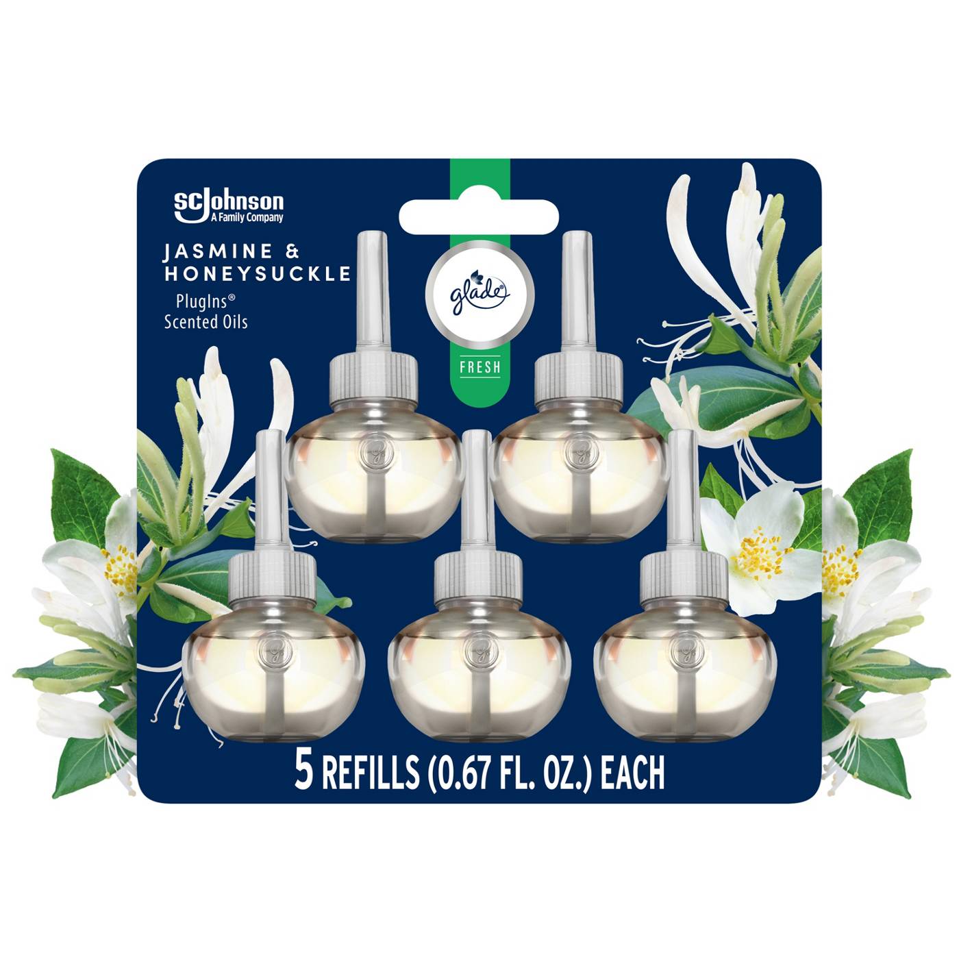 Glade Plug In Scented Oil - Fresh Jasmine & Honeysuckle - 3.35 oz; image 4 of 5