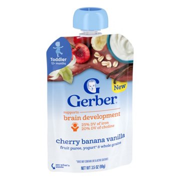 Gerber Baby Food Pouch - Cherry Banana Vanilla Yogurt