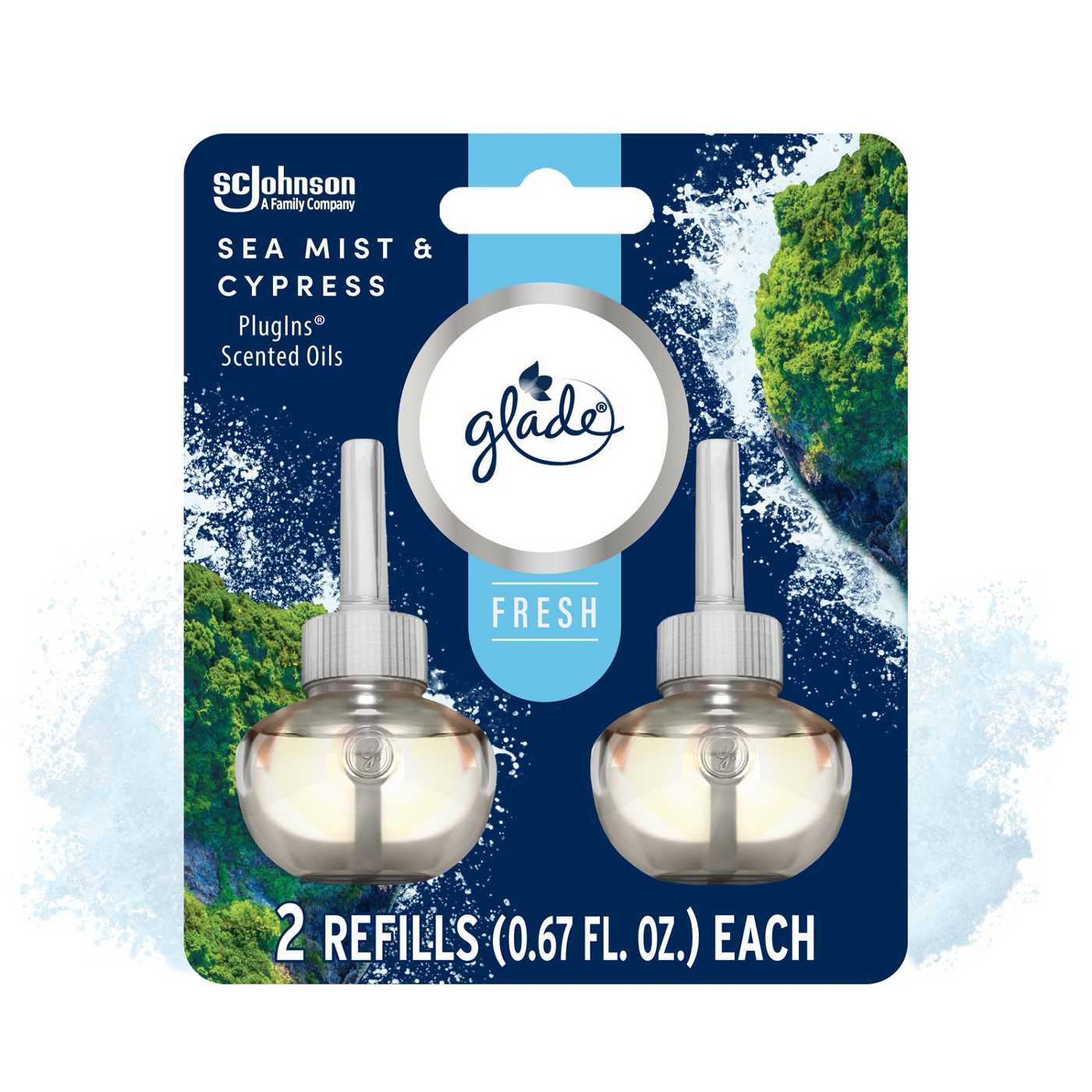 Glade Plug In Scented Oils - Fresh Sea Mist & Cypress - 1.34 oz; image 3 of 5