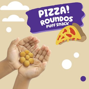 Get'ems! Roundos Puff Snack - Pizza