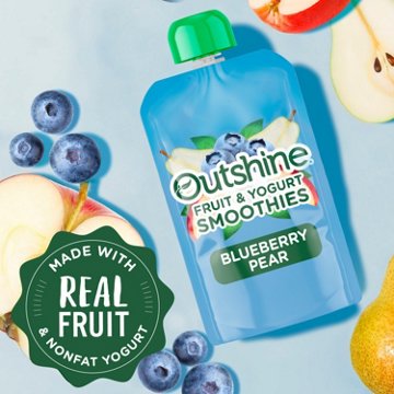 Outshine Fruit & Yogurt Smoothies - Blueberry Pear, 3.5 oz Pouches