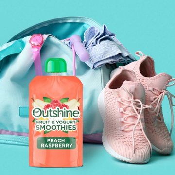 Outshine Fruit & Yogurt Smoothies - Peach Raspberry, 3.5 oz Pouches